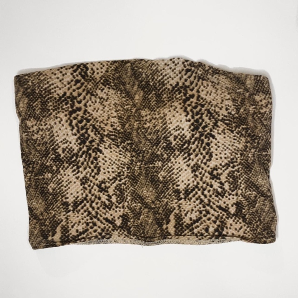 Snake print tube top